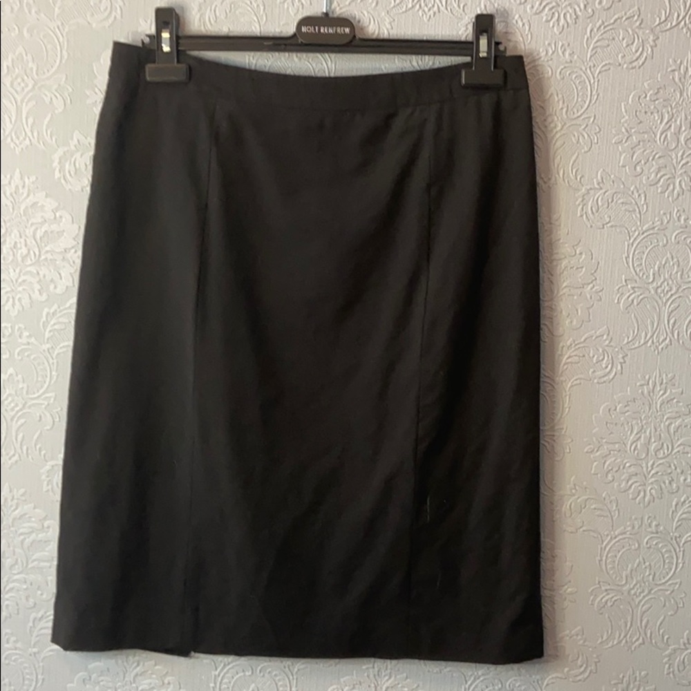 Pink Tartan black wool skirt